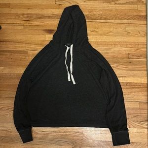 Grey light hooded sweatshirt
